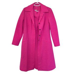 Parkshire Vtg 60s Dress & Jacket Outfit Set Size S? Bright Pink Jackie-O Retro